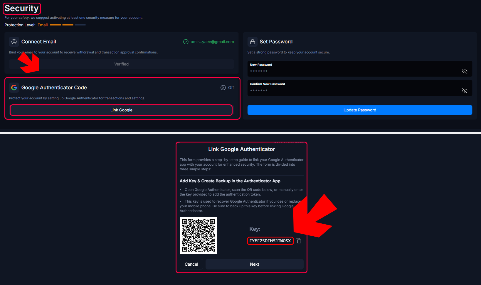 How to Enable/disable 2FA ( Google Authenticator )